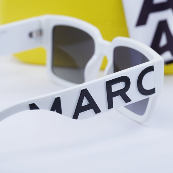 Marc Jacobs MARC 739/S 0CCP 90 Square Sunglasses - White\Dark Grey Gradient - Picture 6 of 10